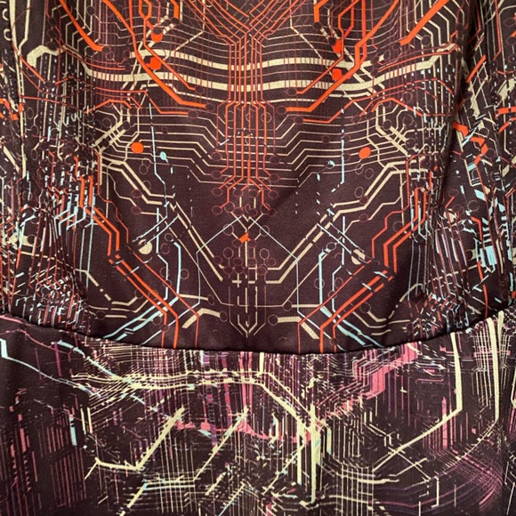 Computer Chip Peplum Top - Picture 2 of 3